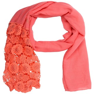 Half Net Diamond Stole- Rose Pink